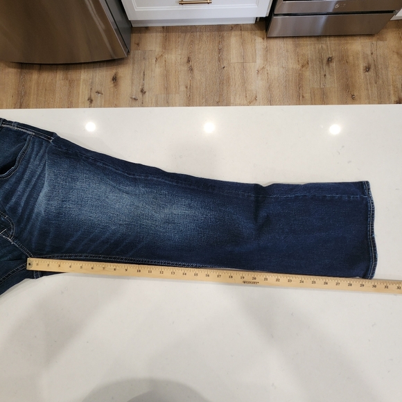 BKE Jeans Mens 32x30 Blue Derek Straight Leg Stretch 5 Pocket Whiskers Denim - Picture 9 of 11